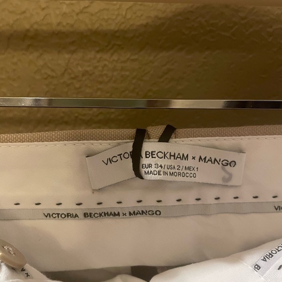 MANGO VICTORIA BECKHAM Pleat straight trousers Size 2 NWT - Picture 5 of 7